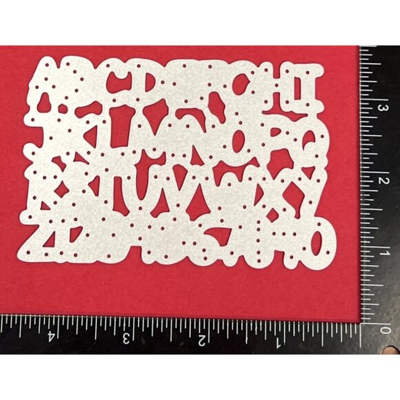 Alphabet Die, EMBOSSING FOLDER, & Stamp Set INVITATION STAR HEART BUTTERFLY - Picture 5 of 5